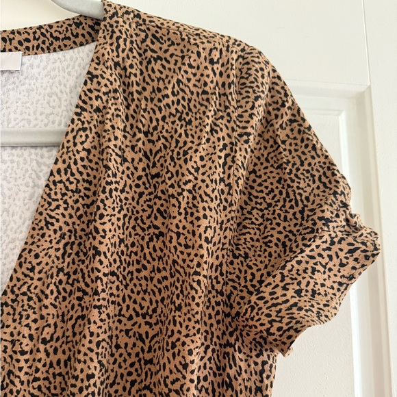 LOFT NWT Leopard Print Button Front Long Midi Dress - Picture 2 of 5